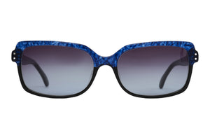 X10 Dark Blue Pattern to Black with Black TEMPLES