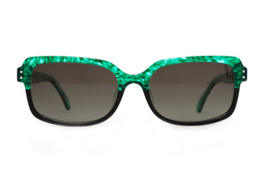 ZM2 POLARISED Mottle Bottle Green to Black FRONT with Mottle Bottle Green TEMPLES