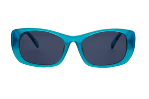 JY08 POLARISED Bold Sky Blue FRONT with Royal Ocean Blue, Sky Blue & Pearl Blue Marbled TEMPLES