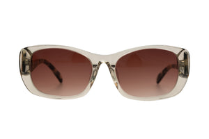 M58 Transparent Light Caramel FRONT with Dark & Light Tortoiseshell TEMPLES