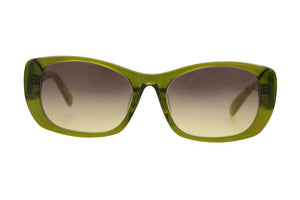 E752 Olive Green FRONT with Mottled Lime TEMPLES