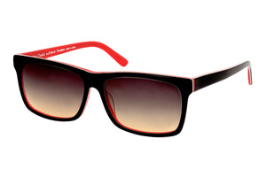 Black FRONT with Red UNDERLAY