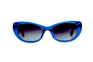 A203 Royal Blue FRONT with Dark Blue & Black Fleck Tortoiseshell TEMPLES