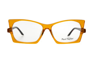 EK51 Orange Marmalade FRONT with Orange Dark Brown & Beige Cream Patterned TEMPLES