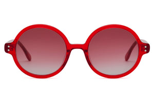 Y86 Transparent Red FRONT with Transparent Red Mottled TEMPLES