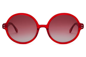 Y86 Transparent Red FRONT with Transparent Red Mottled TEMPLES