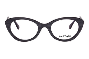 E136 Black with subtle silver fleck FRONT & Dark Grey TEMPLES