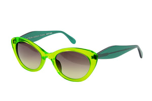 J19 Transparent Lime FRONT with Bright Transparent Green TEMPLES