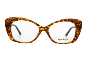 MK9 Caramel Golden Patterned FRONT with Golden Orange Black Zebra TEMPLES