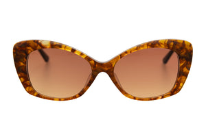 MK9 Caramel Golden Patterned FRONT with Golden Orange Black Zebra TEMPLES