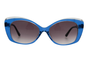 KK8 Pastel Blue FRONT with Blue Marble Patterned TEMPLES