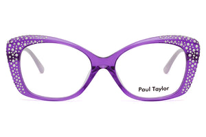 38M Transparent Vibrant Lilac Purple FRONT with Mauve TEMPLES