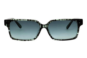 J315 Green Black Crystal fleck patterned FRONT with Bottle Green TEMPLES