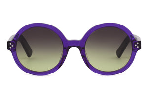 K226 Deep Violet Transparent FRONT with Purple Marble TEMPLES