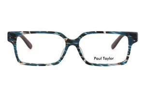 Y4 Brown Crystal Blue fleck patterned FRONT with Brown TEMPLES