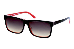 Black FRONT with Red UNDERLAY