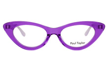 Load image into Gallery viewer, AUDREY Optical Glasses Frames 38M Transparent Vibrant Lilac Purple FRONT with Mauve TEMPLES - Paul Taylor Eyewear
