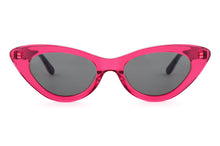 Load image into Gallery viewer, AUDREY Sunglasses JA504 Deep Cocktail Rose FRONT with Fuchsia  Pink Tiger TEMPLES - Paul Taylor Eyewear
