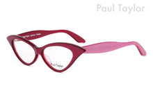 Load image into Gallery viewer,  DORIS Optical Glasses BY56 40’s Burgundy with 40’s Pink UNDERLAY - Paul Taylor Eyewear
