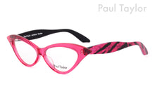 Load image into Gallery viewer, DORIS Optical Glasses JA504 Deep Cocktail Rose FRONT with Fuchsia  Pink Tiger TEMPLES - Paul Taylor Eyewear
