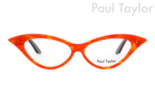 Load image into Gallery viewer, DORIS Optical Glasses M9 Burnt Orange Mottle FRONT with Tiger TEMPLES - Paul Taylor Eyewear
