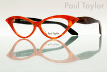 Load image into Gallery viewer, DORIS Optical Glasses M9 Burnt Orange Mottle FRONT with Tiger TEMPLES - Paul Taylor Eyewear
