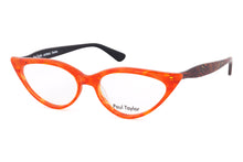 Load image into Gallery viewer, M001 Optical Glasses M9 Burnt Orange Mottle FRONT with Tiger TEMPLES - Paul Taylor Eyewear
