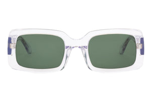 S000 Crystal Clear Solid Green Sun Lenses