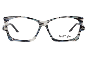 Y4/M100 Black Pearl Silver and Crystal Patterned FRONT with Black TEMPLES
