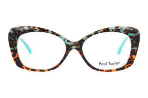 MF6 Teal to Orange graduated Tortoiseshell FRONT with Teal TEMPLES