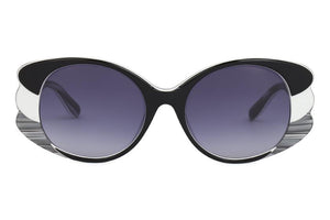 M745 Black White & Grey Layered Patterned FRONT with Grey Patterned UNDERLAY