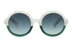 LAST PAIR!!! E95 White Lime & Pearl to Bottle Green FRONT with White Lime & Pearl TEMPLES