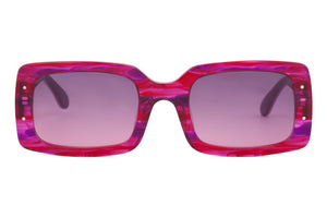 E16 Pink & Purple Swirl FRONT with Pink & Purple Underlay TEMPLES