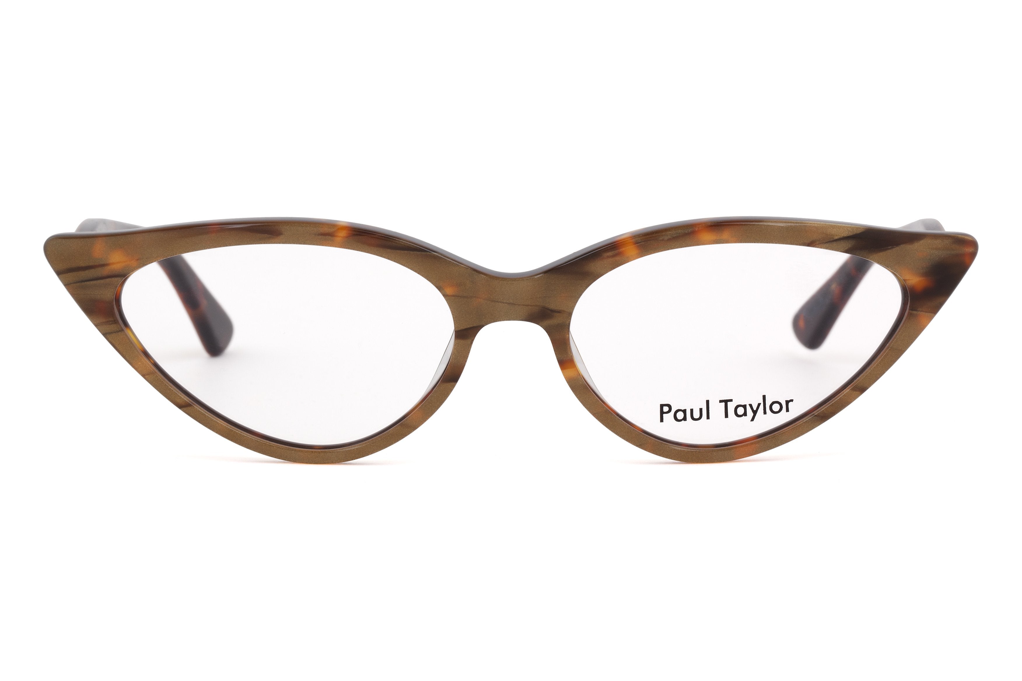  M001 Optical Glasses AK4 Golden Marble FRONT with Golden Marble & Tortoiseshell Underlay TEMPLES - Paul Taylor Eyewear