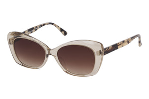 M58 Transparent Light Caramel FRONT with Dark & Light Tortoiseshell TEMPLES